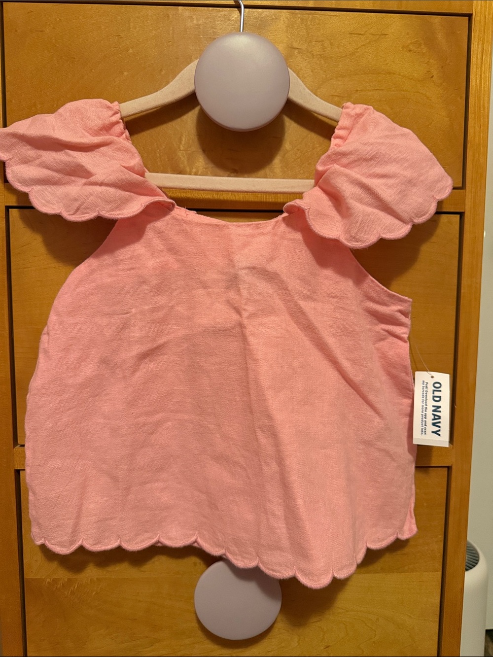 3 for $15 Old Navy Coral Pink Scallop-Sleeve Tank Top Size 6T